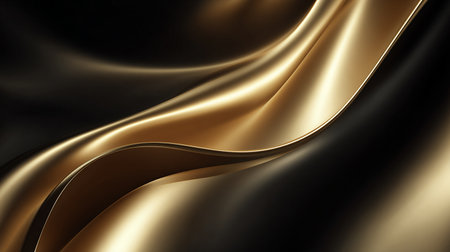 Golden satin background with smooth lines in it. 3d renderの素材
