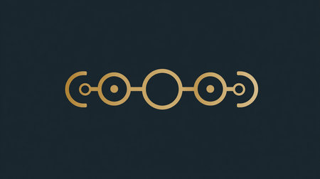 Elegant and elegant logo design in black and gold colors.の素材