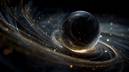 3D illustration of abstract fractal for creative design looks like planetの素材