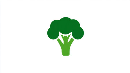 Broccoli icon on white background. Vegetable symbol. Vector illustration.の素材