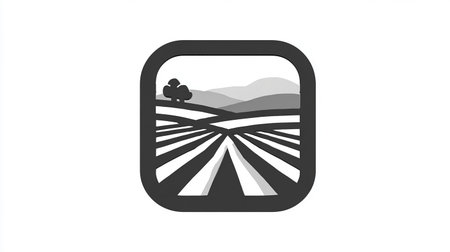Livestock farm icon. Farm landscape. Vector illustration.の素材