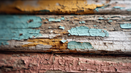 Old wood texture with peeling paint. Abstract background for design.の素材