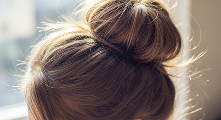 Hairstyle. Hairdresser does hairstyle in beauty salonの素材