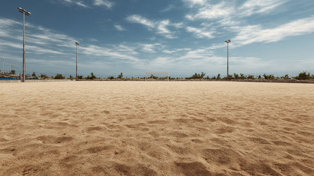 Beach in Alicante, Spain. Copy space for text.の素材