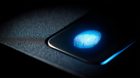 Fingerprint on the smartphone screen. Fingerprint on the phoneの素材