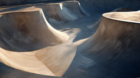 Skatepark in Bilbao, Basque Country, Spainの素材
