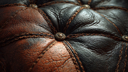 Leather texture, leather background, leather upholstery closeupの素材