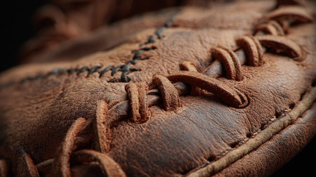 Close up of brown leather shoes. Shallow depth of field.の素材