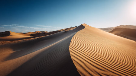 Sand dunes in the Sahara desert, Merzouga, Moroccoの素材