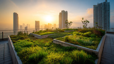 Cityscape of hong kong at sunrise, Hong Kong.の素材