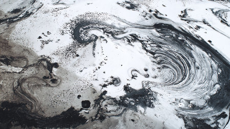 Marble abstract acrylic background. Marbling artwork texture. Agate ripple pattern. Gold powder.の素材