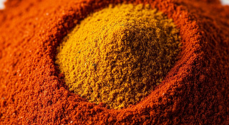 Colorful spices in a bowl close up. Selective focus.の素材