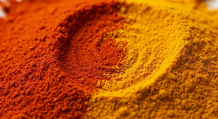 Colorful spices background. Top view. Close up. Spices background.の素材