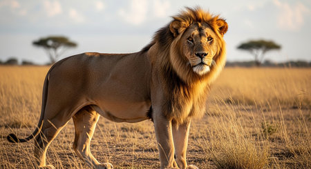 Lion in the Okavango Delta - Moremi National Park in Botswanaの素材