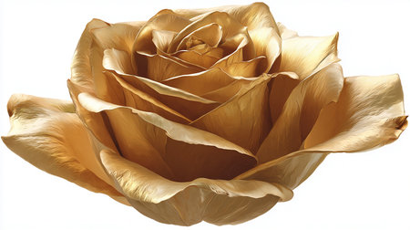 close up of a yellow rose on white background with clipping path.の素材