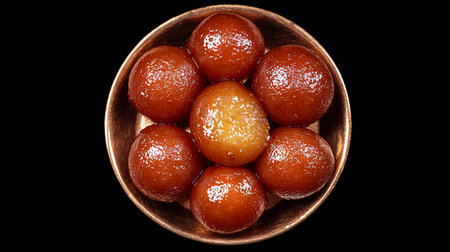 Gulab Jamun is a popular Indian dessert made of sweet condensed milkの素材