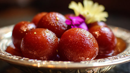 Indian Traditional Sweet Food Gulab Jamun Also Know as Gulab Jamunの素材