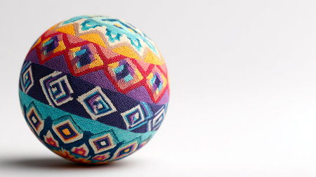 Colorful hand painted easter egg isolated on a white background.の素材