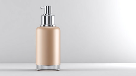Cosmetic bottle mockup on a white background. 3d renderingの素材