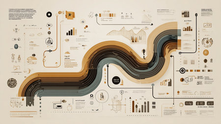 Infographic design template. Useful for presentations, advertising and web design.の素材