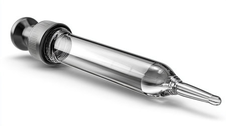 Medical ampoule isolated on white background. 3d illustration.の素材