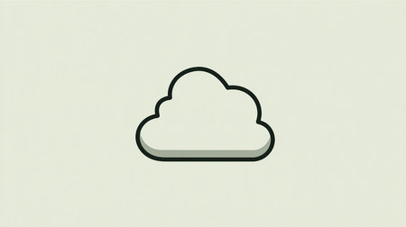 cloud icon in flat style. cloud vector illustration on white background.の素材