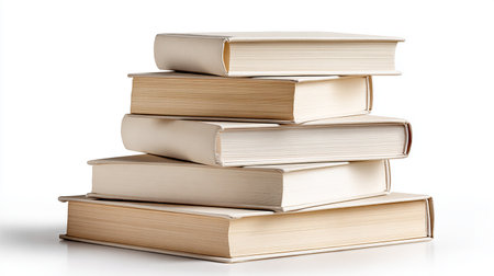 stack of books isolated on a white background. 3d illustration.の素材