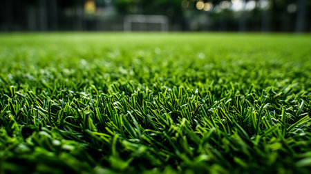 Soccer field green grass texture background. Football or soccer field.の素材