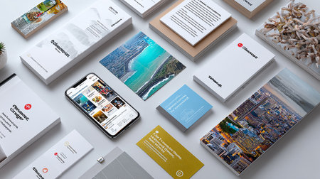 Apple iPhone X and iPhone 7 Plus mockup on table. iPhone was created and developed by the Apple inc.の素材