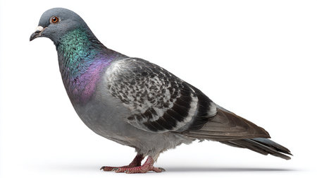 Pigeon isolated on the white background. 3D illustration.の素材