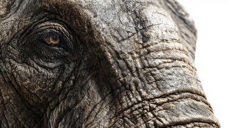 Close up of an elephant's eye (Loxodonta africana)の素材