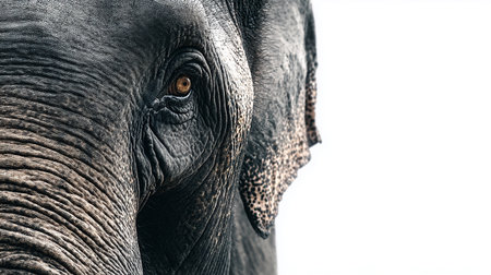 Close up of an asian elephant in Sri Lanka, Asia.の素材