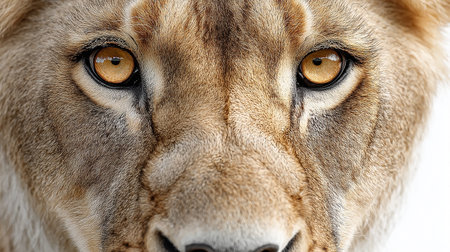 Close-up portrait of a lioness (Panthera leo)の素材