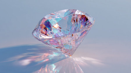 diamond on the white background (high resolution 3D image)の素材