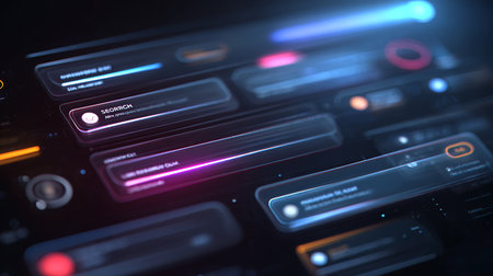 Futuristic user interface. Abstract futuristic background. 3d renderingの素材
