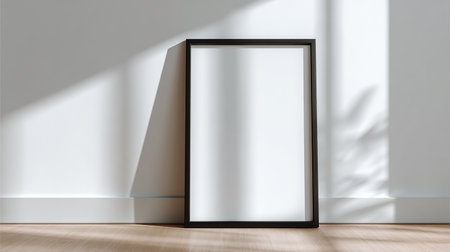 Blank picture frame mockup in modern interior. 3D renderingの素材