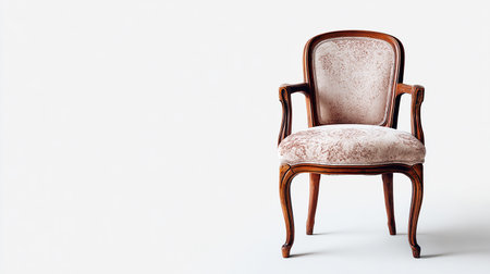 Classic armchair isolated on white background. 3d render illustration.の素材
