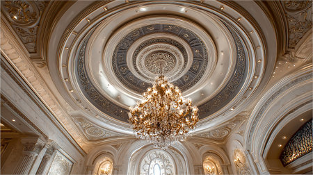 Interior of Emirates Palace in Dubai, UAE. Emirates Palace is the largest palace in the world.の素材