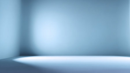 Blue studio background with a spotlight. 3d rendering, mock upの素材