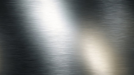 Metal background or texture of brushed steel plate with reflections Iron plate and shinyの素材