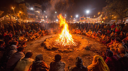 Unidentified people during the Pashupatinath festival in Kathmandu, Nepal.の素材