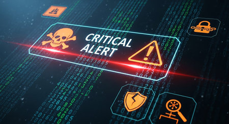 Cyber attack concept on digital screen 3D rendering elements for your designの素材