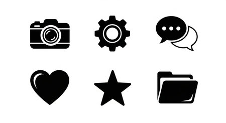 Set of icons for social media. Vector illustration in a flat style.の素材