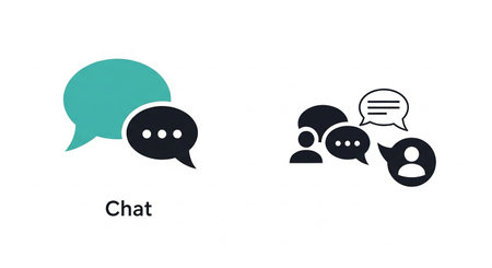Chat icon. Speech bubble icon. Chat symbol. Vector illustration.の素材