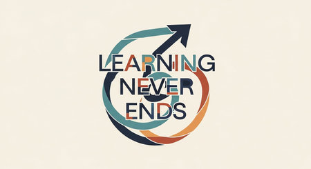Learn Never Never Ends. Motivational and Inspirational Quote.の素材