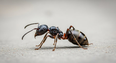 Ants mating on the ground, closeup of photo with shallow depth of fieldの素材