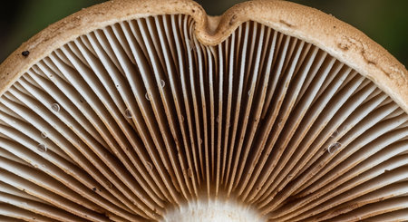 Close up of a parasol mushroom in the forest. Macro.の素材
