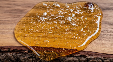 Wooden heart on a rustic wooden background, close up.の素材
