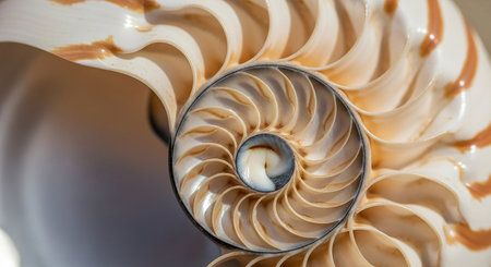 nautilus shell close-up macro photography. High quality photoの素材