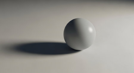 3d rendering of a white egg on a white background with shadowの素材